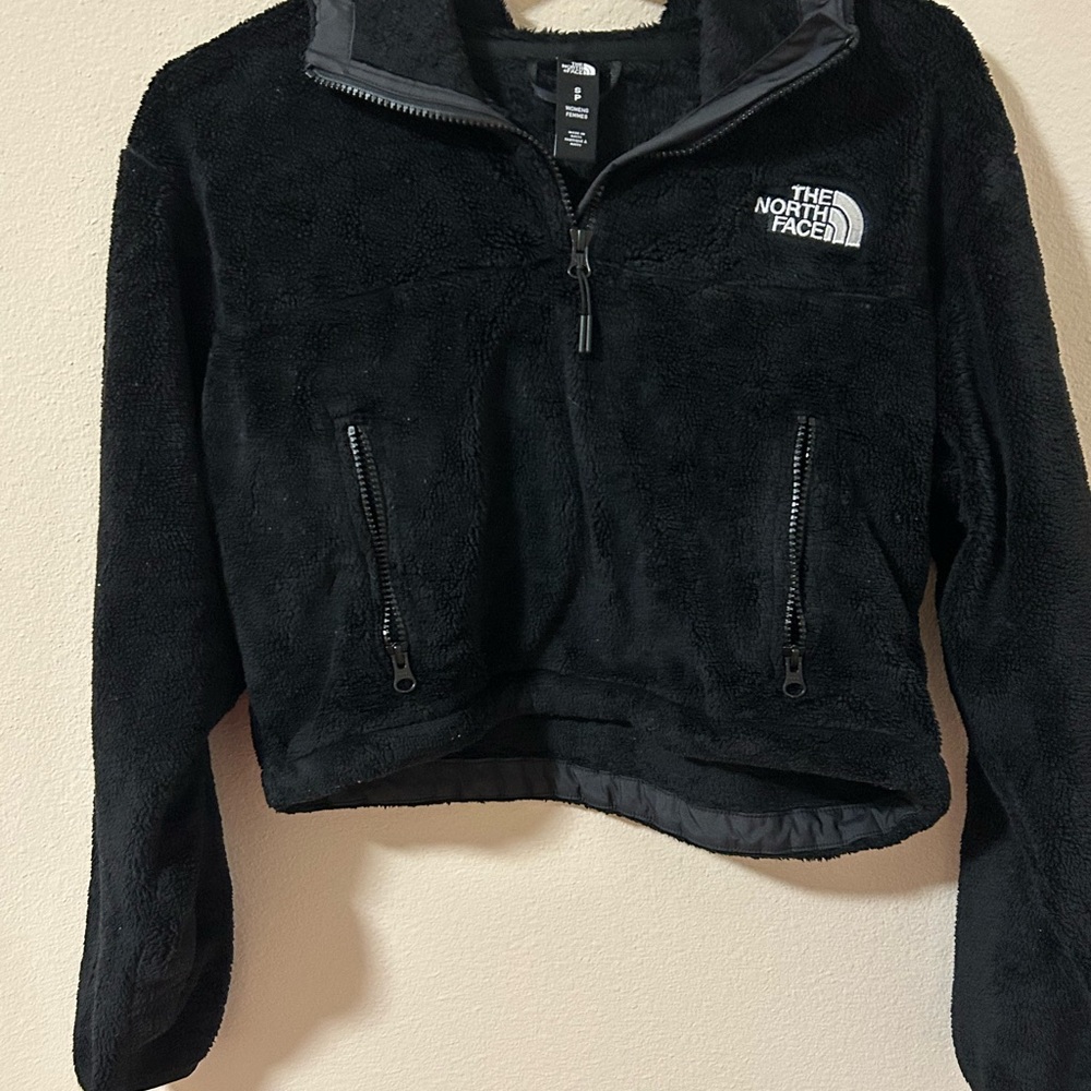 The North Face Black and White Logo Fleece